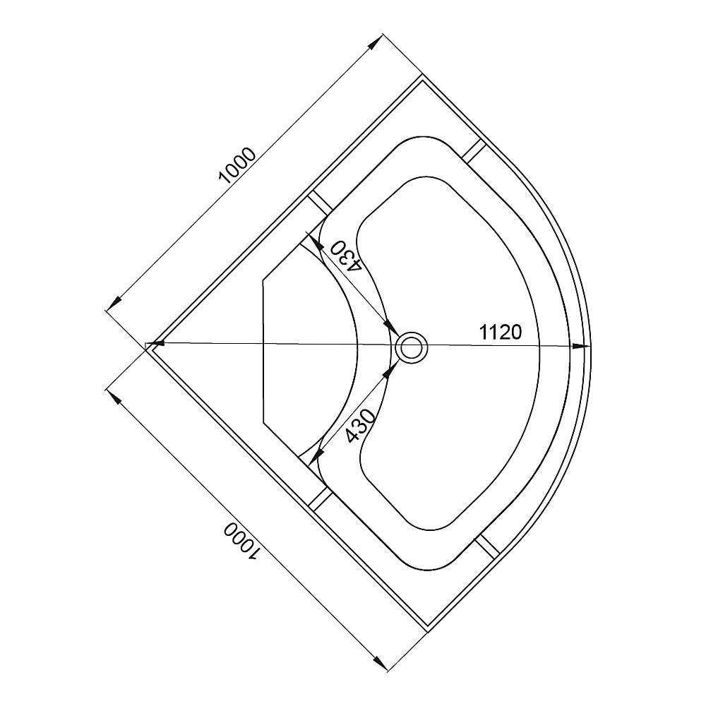 Душевая кабина DTO ЕМ4510 100х100 купить в интернет-магазине Sanbest