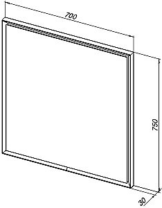 Зеркало Allen Brau Activity 70 1.340026.WM белое матовое в ванную от интернет-магазине сантехники Sanbest