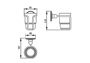 Стакан для зубных щеток Timo Nelson 150031/00 купить в интернет-магазине сантехники Sanbest