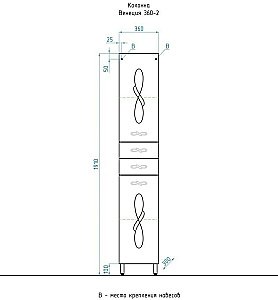 Тумба с раковиной Style Line Венеция 90 для ванной в интернет-магазине Sanbest