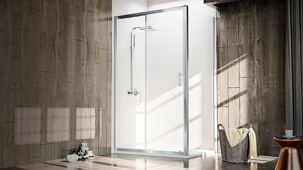 Душевой уголок Veconi Rovigo RV072-15080-01-C4 150х80 стекло прозрачное/профиль хром купить в интернет-магазине Sanbest