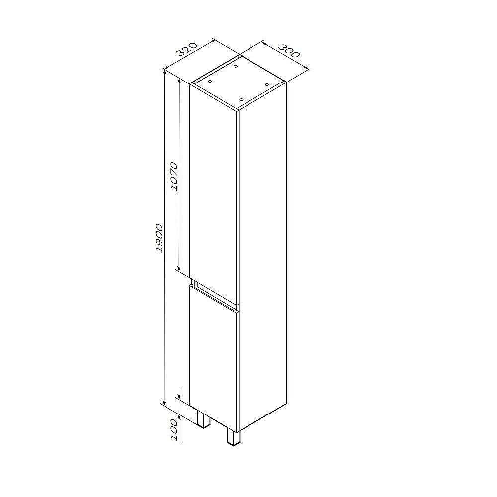 Пенал напольный AM.PM X-JOY M85ACSR0306WG 30 белый глянец для ванной в интернет-магазине сантехники Sanbest