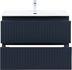 Тумба с раковиной Aquanet Джейн (Flat) 335430/284029 90 маренго для ванной в интернет-магазине Sanbest