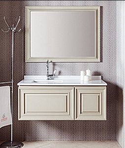 Тумба с врезной раковиной с двумя ящиками Caprigo Ponza 151-160 для ванной в интернет-магазине Sanbest