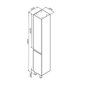 Пенал напольный AM.PM X-JOY M85ACSR0306WG 30 белый глянец для ванной в интернет-магазине сантехники Sanbest