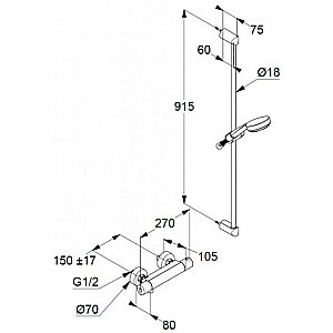 Душевой гарнитур Kludi Logo 6857805-00 хром купить в интернет-магазине сантехники Sanbest