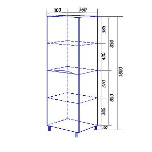 Пенал напольный Loranto Santorini 36 белый для ванной в интернет-магазине сантехники Sanbest