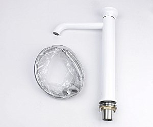 Смеситель для раковины Bronze de Luxe OMG! 9008W-G белый/зеленый купить в интернет-магазине сантехники Sanbest