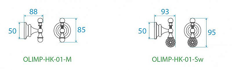 Крючок CEZARES OLIMP-HK-03/24-M золото купить в интернет-магазине сантехники Sanbest