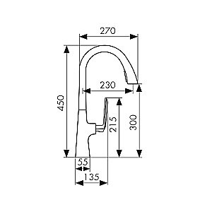 Смеситель для кухни Kaiser Strike 09066-2 купить в интернет-магазине сантехники Sanbest