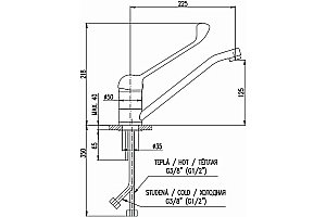Смеситель для раковины Rav-Slezak MISSISSIPPI MS605.5 хром купить в интернет-магазине сантехники Sanbest