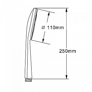 Душевая лейка Orange S11HS хром купить в интернет-магазине сантехники Sanbest