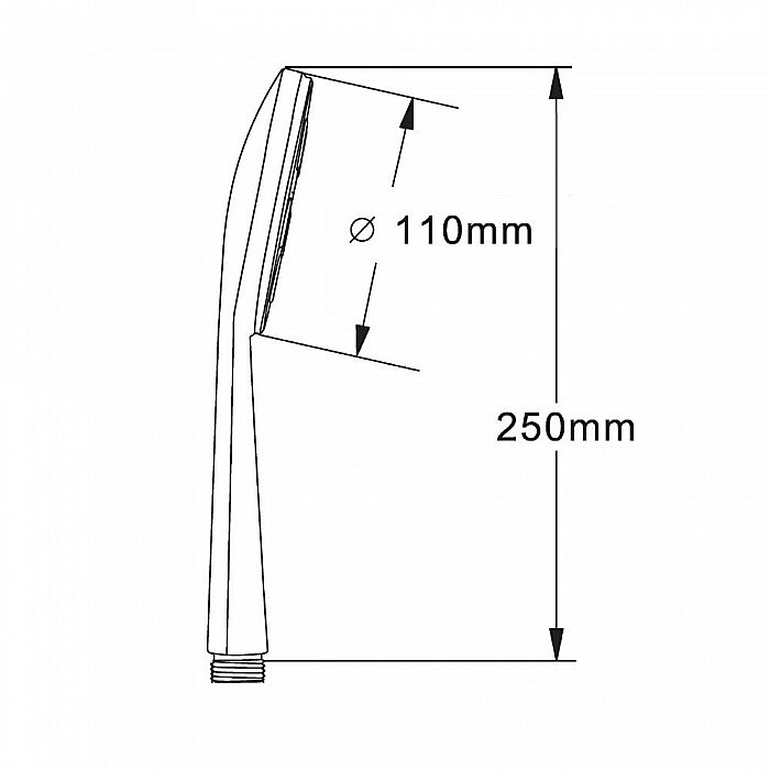 Душевая лейка Orange S11HS хром купить в интернет-магазине сантехники Sanbest