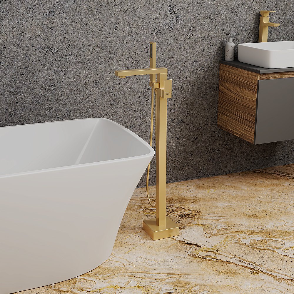 Смеситель для ванны D&K Bayern.Liszt DA1516007 золото матовое купить в интернет-магазине сантехники Sanbest