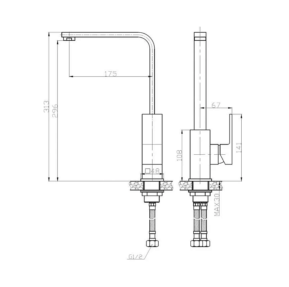Смеситель для кухни WeltWasser WW MX KASSEL 706 купить в интернет-магазине сантехники Sanbest