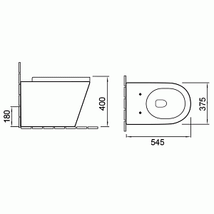 Унитаз приставной SantiLine SL-5020MB безободковый, с крышкой микролифт, черный матовый купить в интернет-магазине Sanbest