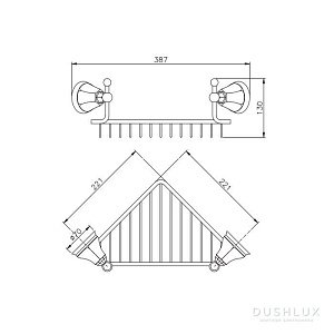 Полочка настенная Угловая Nicolazzi Accessori Classica 1495BZ бронза купить в интернет-магазине сантехники Sanbest