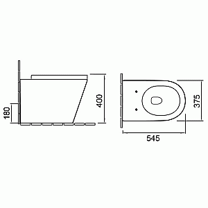 Унитаз приставной SantiLine SL-5020MB безободковый, с крышкой микролифт, черный матовый купить в интернет-магазине Sanbest
