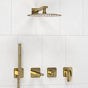 Душевая система WasserKRAFT Neckar 2100 SET2842 золото купить в интернет-магазине сантехники Sanbest