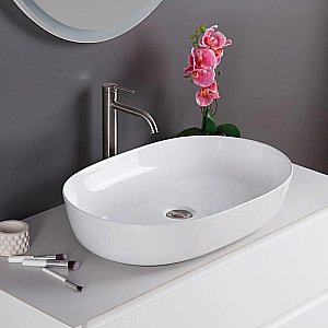 Раковина накладная Belbagno 61 BB1348 белая купить в интернет-магазине Sanbest