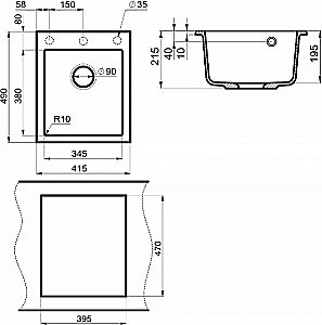 Мойка кухонная Milacio Murcia 42 Cuarzo MC.77044 бежевая купить в интернет-магазине сантехники Sanbest