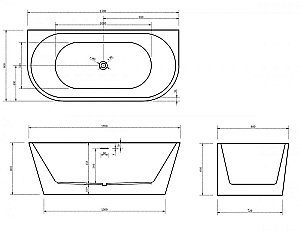 Акриловая ванна ABBER AB9216-1.7R купить в интернет-магазине Sanbest