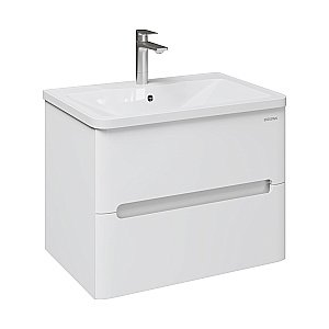 Тумба с раковиной подвесная Grossman АДЕЛЬ-НОРМА 70 белая для ванной в интернет-магазине Sanbest