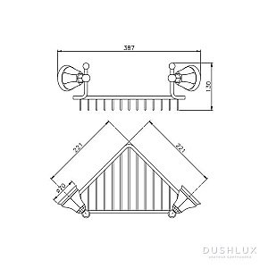 Полочка настенная Угловая Nicolazzi Accessori Classica 1495BZ бронза купить в интернет-магазине сантехники Sanbest