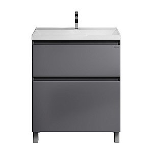 Тумба с раковиной напольная Grossman МЕРКАДО 70 с 2-я ящ, графит матовая для ванной в интернет-магазине Sanbest