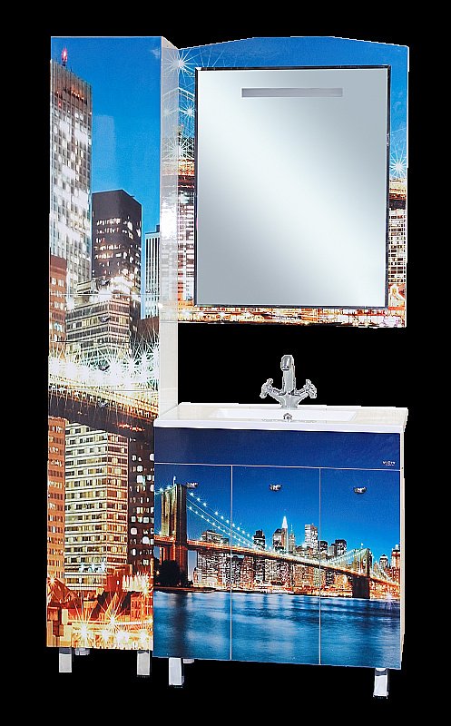 Зеркало-рамка Misty Манхеттен 75 П-Мнх03075-221Св рисунок в ванную от интернет-магазине сантехники Sanbest