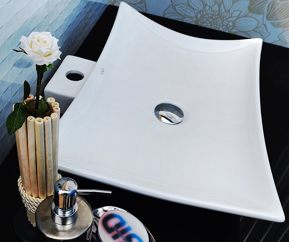 Раковина накладная Gid Creativo 56 N9176 51129 белая купить в интернет-магазине сантехники Sanbest