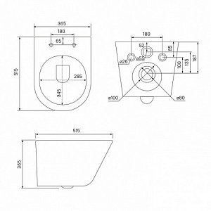 Унитаз подвесной IDDIS Calipso CALR3BMi25 купить в интернет-магазине Sanbest