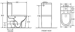 Унитаз напольный Grossman GR-4450MS безободковый, с бачком, с крышкой микролифт, белый матовый купить в интернет-магазине Sanbest