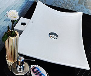 Раковина накладная Gid Creativo 56 N9176 51129 белая купить в интернет-магазине сантехники Sanbest