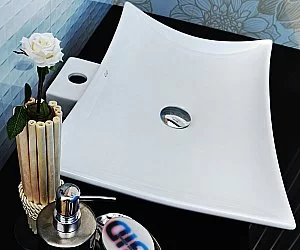 Раковина накладная Gid Creativo 56 N9176 51129 белая купить в интернет-магазине сантехники Sanbest