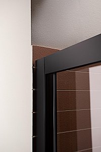 Душевая дверь Aquanet Pleasure AE60-N-150H200U-BT 150 стекло прозрачное/профиль черный купить в интернет-магазине Sanbest