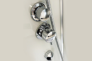 Душевая кабина Royal Bath FATO RB 90HK-M-CH 90x90 стекло рифленое/профиль хромированный купить в интернет-магазине Sanbest