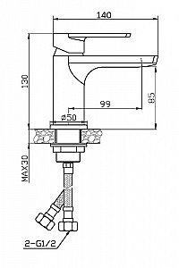 Смеситель для раковины Agger Brilliant A0302100 хром купить в интернет-магазине сантехники Sanbest