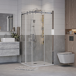 Душевой уголок Grossman Classic 100х100 300.K33.04.1010.10.00 стекло прозрачное/профиль хром купить в интернет-магазине Sanbest