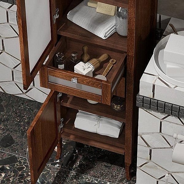 Пенал Опадирис Мираж 45 светлый орех для ванной в интернет-магазине сантехники Sanbest