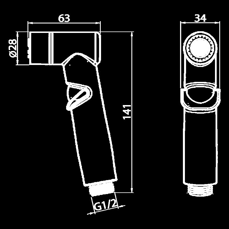 Гигиенический душ Elghansa BR-32C-Chrome хром купить в интернет-магазине сантехники Sanbest