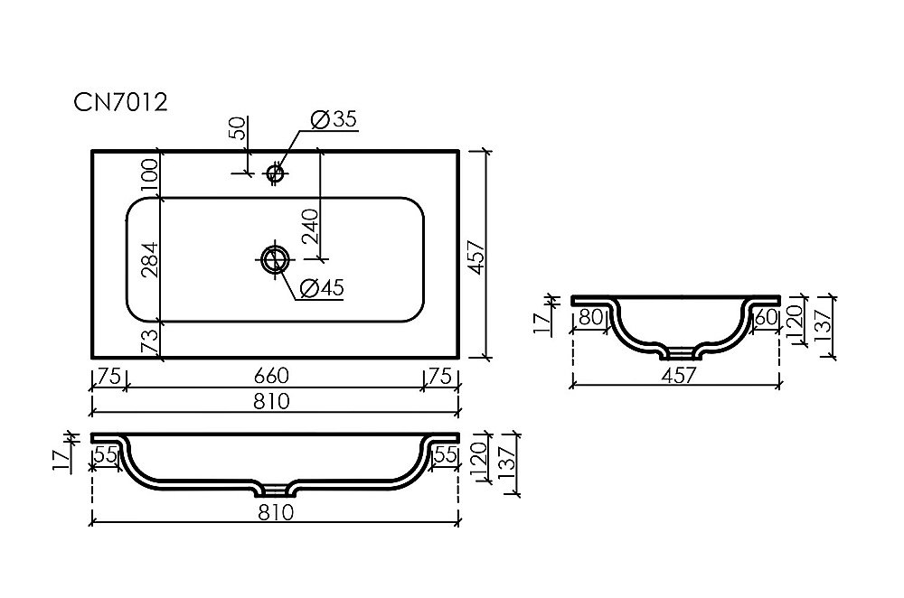 Тумба с раковиной Sancos CODE CD80W/CN7012 80 белая для ванной в интернет-магазине Sanbest