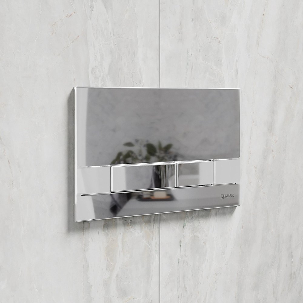 Кнопка для инсталляции Lemark Bit 9801005 хром глянец купить в интернет-магазине сантехники Sanbest