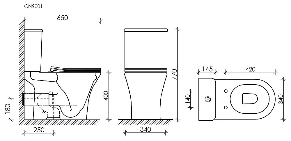 Унитаз Ceramica Nova Fortuna Rimless CN9001 безободковый, с крышкой микролифт, с бачком купить в интернет-магазине Sanbest