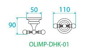 Крючок Cezares OLIMP-DHK-02 бронза купить в интернет-магазине сантехники Sanbest