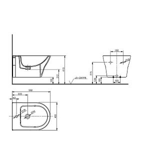 Биде подвесное TOTO MH BIDET BW10045G1#XW купить в интернет-магазине Sanbest