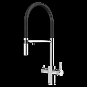 Смеситель для кухни Elghansa 56F5511 хром/черный купить в интернет-магазине сантехники Sanbest