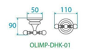 Крючок Cezares OLIMP-DHK-02 бронза купить в интернет-магазине сантехники Sanbest
