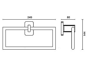 Полотенцедержатель Art&Max Gotico AM-4880AQ купить в интернет-магазине сантехники Sanbest