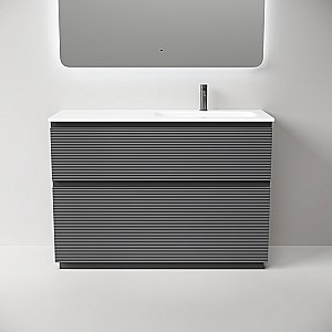 Тумба с раковиной Sancos Folk Floor FL120FLGS/FL120FRGS Grey soft для ванной в интернет-магазине Sanbest